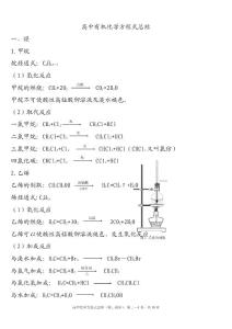 (完美版)高中有機化學方程式總結【精選文檔】