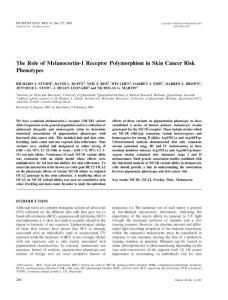 The Role of Melanocortin-1 Receptor Polymorphism in Skin Cancer Risk