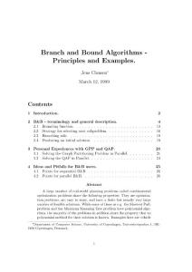 Branch and bound algorithms Principles adn examples