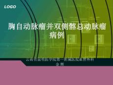 胸主动脉瘤并双侧髂总动脉瘤病例ppt课件