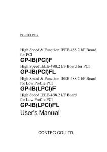 CONTEC PCI GPIB USER´S MANUAL