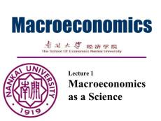 宏观经济学Macro1