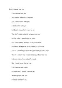 Sometimes Love Just Ain´t Enough