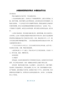 水痘的类型和症状特点 水痘的治疗方法