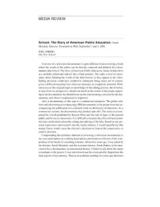 School The Story of American Public Education