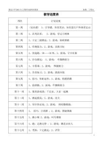 小学四年级体育教案
