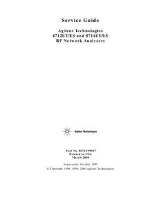 【安捷倫】8714ET Service Guide