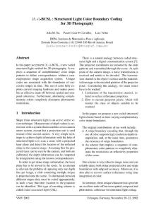 (b,s)-BCSL： Structured Light Color Boundary Coding for 3D Photography