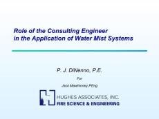 Design of Water Mist Fire Protection Systems