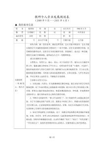 教师个人专业发展规划表