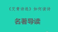 2021秋九年級語文上冊第1單元名著導(dǎo)讀艾青詩選如何讀詩習(xí)題課件ppt人教部編版