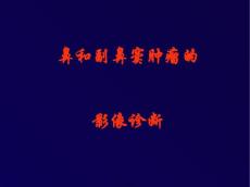 鼻和副鼻窦肿瘤影像诊断