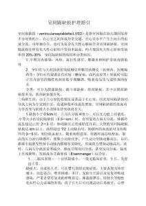 室间隔缺损护理指引