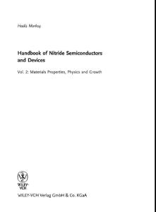 Handbook of Nitride Semiconductors and Devices, Materials Properties, Physics and Growth