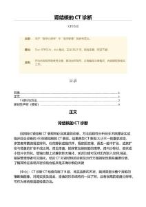 肾结核的CT诊断（范文）