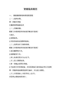 肾癌临床路径
