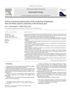 techno-economical optimization of the production of hydrogen from PV-Wind systems connected to the electrical grid