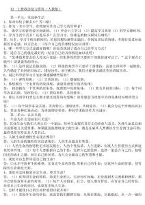 初一上册政治复习资料