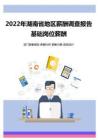 2022年湖南省地區地區薪酬調查報告-基礎崗位薪酬