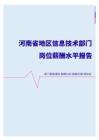 2022年河南省地区信息技术部门岗位薪酬水平报告