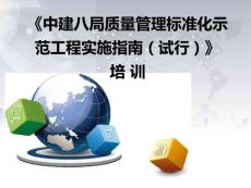 中建质量管理标准化示范工程实施指南培训