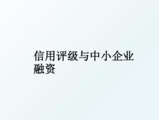 信用評級與中小企業融資