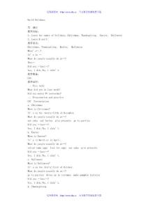 牛津英语6A教案  Unit6 Holidays