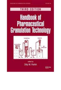 Handbook of Pharmaceutical Granulation Technology