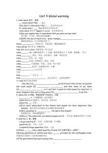 Unit 4 Global warming