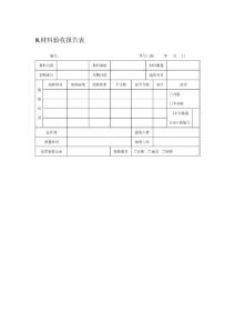 8.材料验收报告表