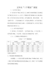 三个煤量五年内规划