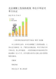 北京调整工伤保险政策 单位不举证可单方认定