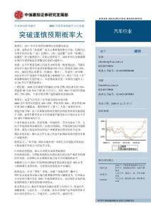 2011年投資策略報告之汽車行業：突破謹慎預期概率大