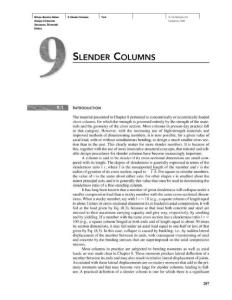 Chaptet 9 Slender Columns