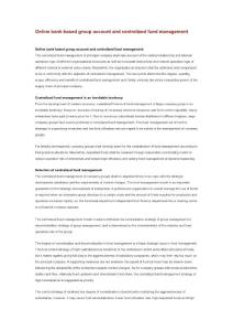 Online bank based group account and centralized fund management