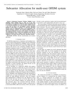 Subcarrier Allocation for multi-user OFDM system