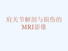 肩关节损伤MRI诊断