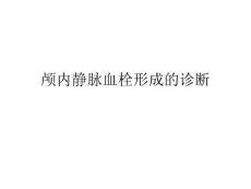 颅内静脉窦血栓的诊断