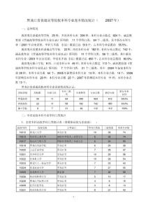 黑龍江普通高等院校本科專業基本情況統計2007年精