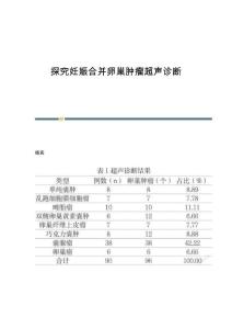 探究妊娠合并卵巢肿瘤超声诊断