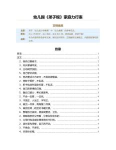 幼兒園《弟子規(guī)》家庭力行表（教學資料）