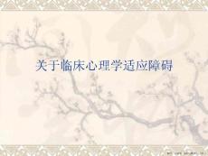 临床心理学适应障碍
