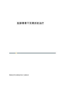 胫腓骨骨干双骨折的治疗
