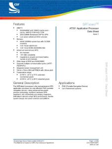 SiRFatlasVTM AT551 Application Processor DataSheet