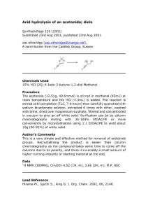 Acid hydrolysis of an acetonide