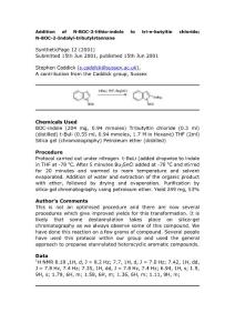 Addition of N-BOC-2-lithio-indole to tri-n-butyltin chloride