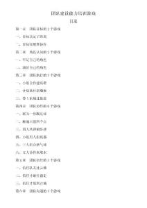 團(tuán)隊(duì)建設(shè)能力培訓(xùn)游戲