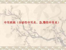 分泌性中耳炎急慢性中耳炎PPT演示课件