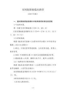 室间隔缺损临床路径