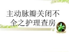 主动脉瓣关闭不全之护理查房